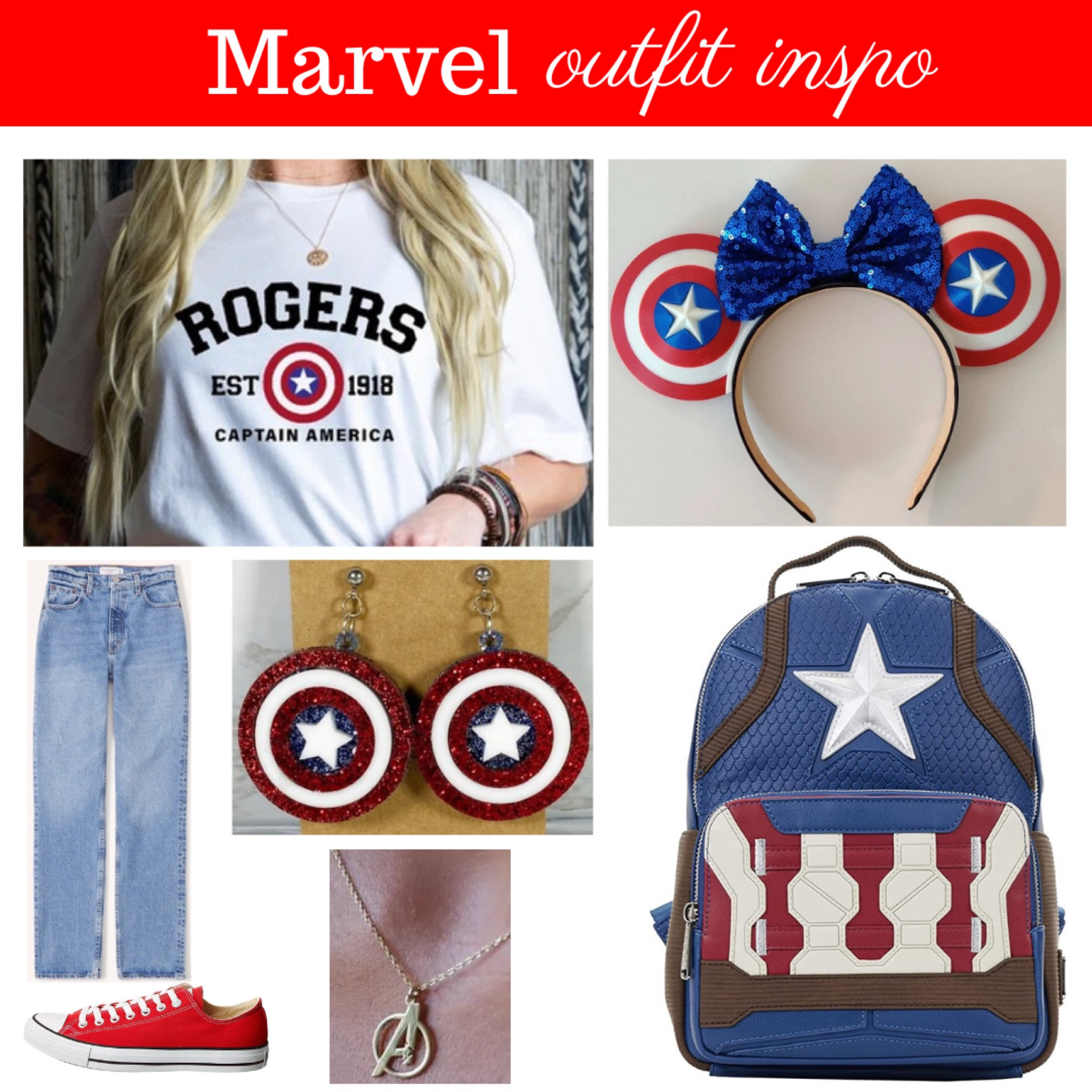Marvel Captain America outfit perfect for a day at the Disney Parks 

#disneyworld #disneyworldoutfit
#disneyoutfit #disney #marvel #marveloutfit #captainamerica #captainamericaoutfit

#LTKfamily #LTKstyletip #LTKunder50
