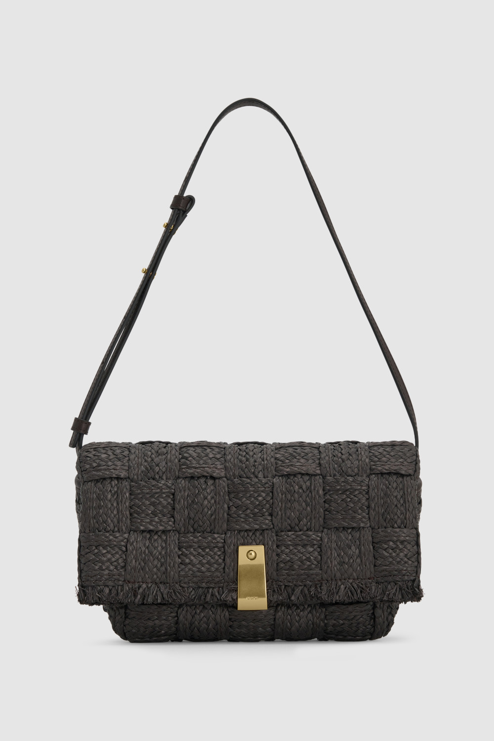 Etta Medium Clutch Texture Dark Chocolate | Oroton