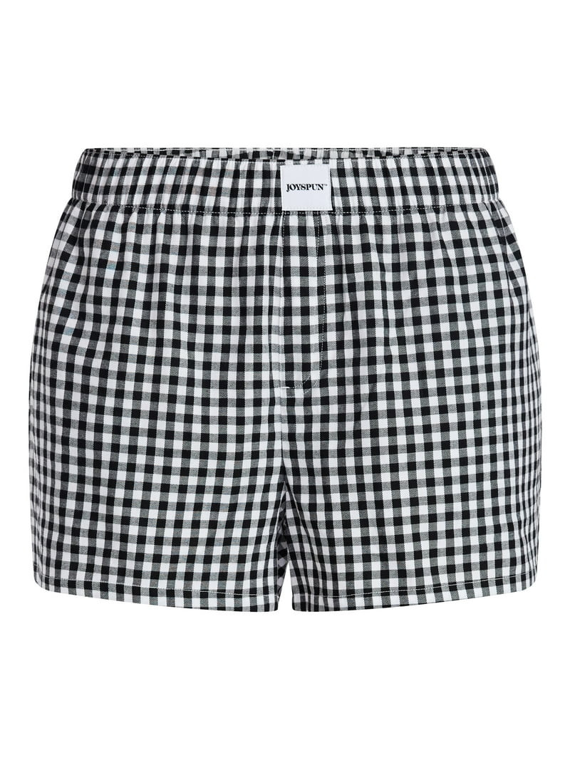 Joyspun Women's Woven Pajama Boxer Shorts, 3'' Inseam, Sizes XS-3X | Walmart (US)