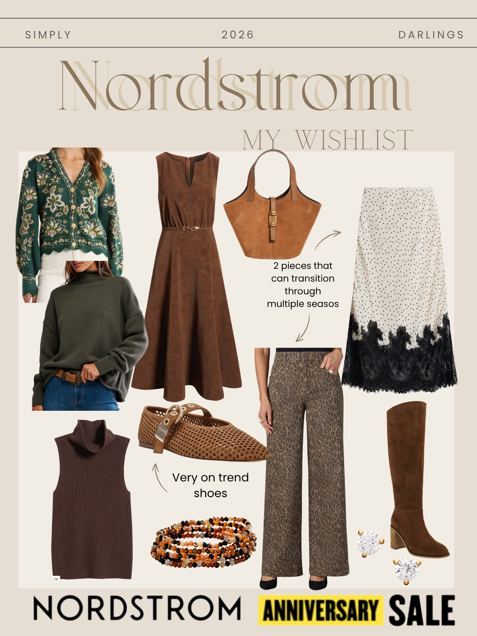 Nordstrom anniversary is live for icon and these are my wishlist items! I can shop on 7/16 and I cannot wait!