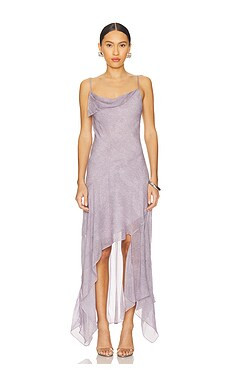 Bec + Bridge Tallis Asymmetrical Dress in Lilac Denim Print from Revolve.com | Revolve Clothing (Global)