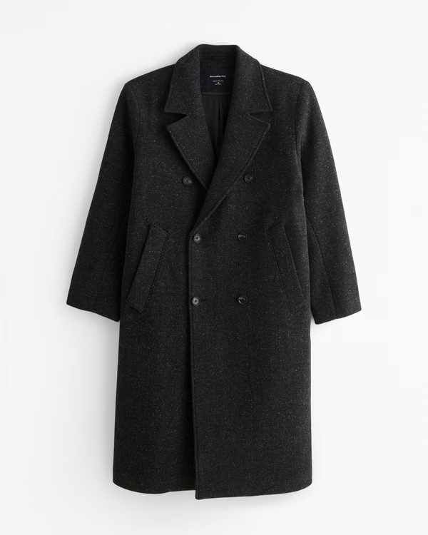 Double-Breasted Long Coat | Abercrombie & Fitch (US)