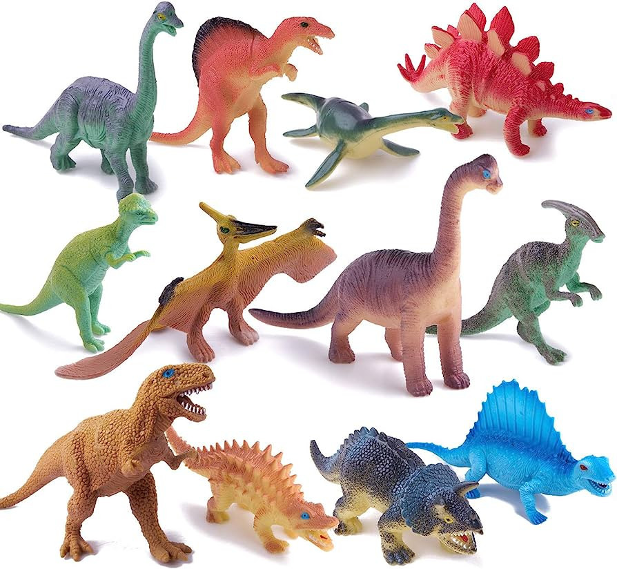Peruser Dinosaurs Toys 12-Pack 5" to 7" Realistic Dinosaur Figures with Dinosaur Book, Kids and T... | Amazon (US)