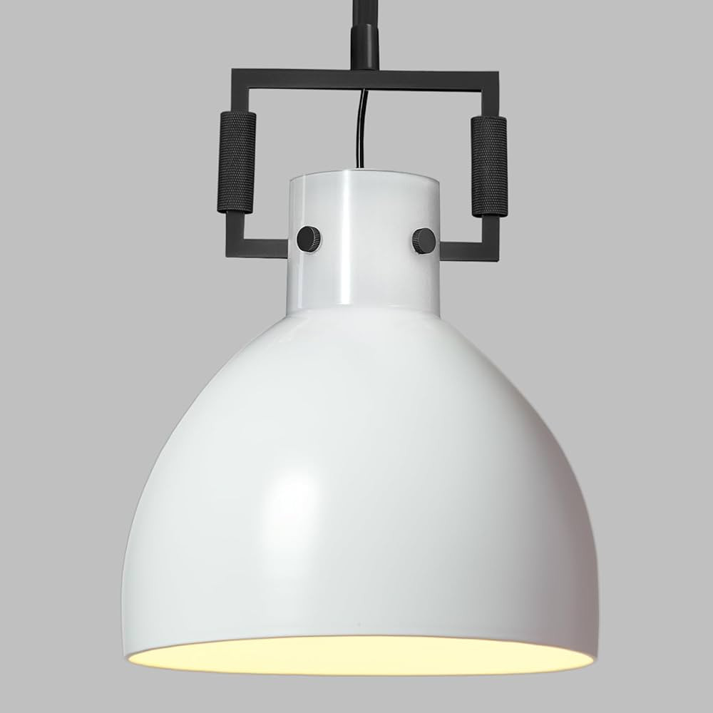 Modern Pendant Lights Kitchen Island, 10" Milk Glass Pendant Lights White Dome Island Lights for ... | Amazon (US)