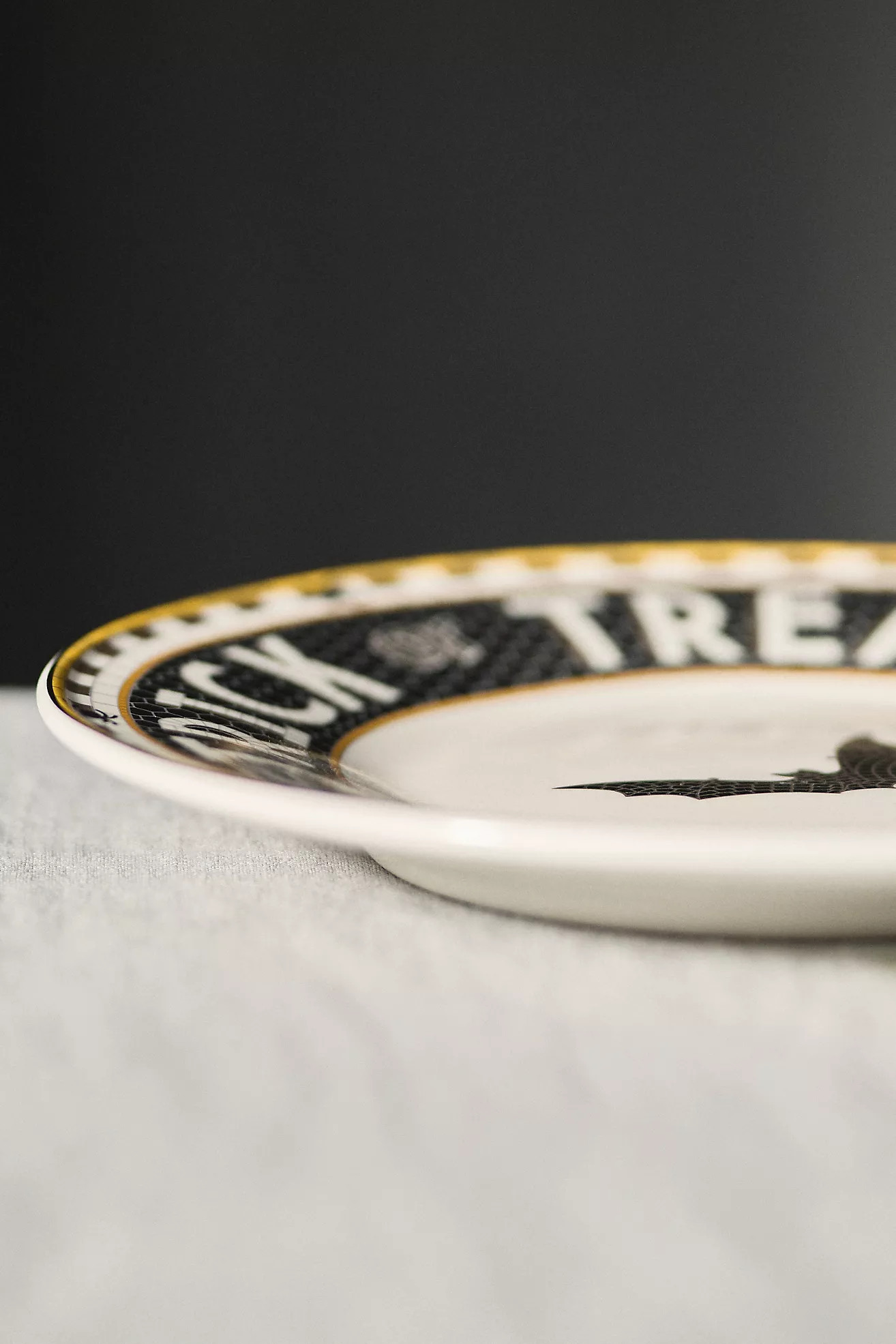 The Bistro Tile Stoneware Dessert Plate: Halloween Edition | Anthropologie (US)