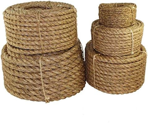 SGT KNOTS Twisted Manila Rope - Natural 3 Strand Fiber for Indoor and Outdoor Use (1" x 25ft) - -... | Amazon (US)