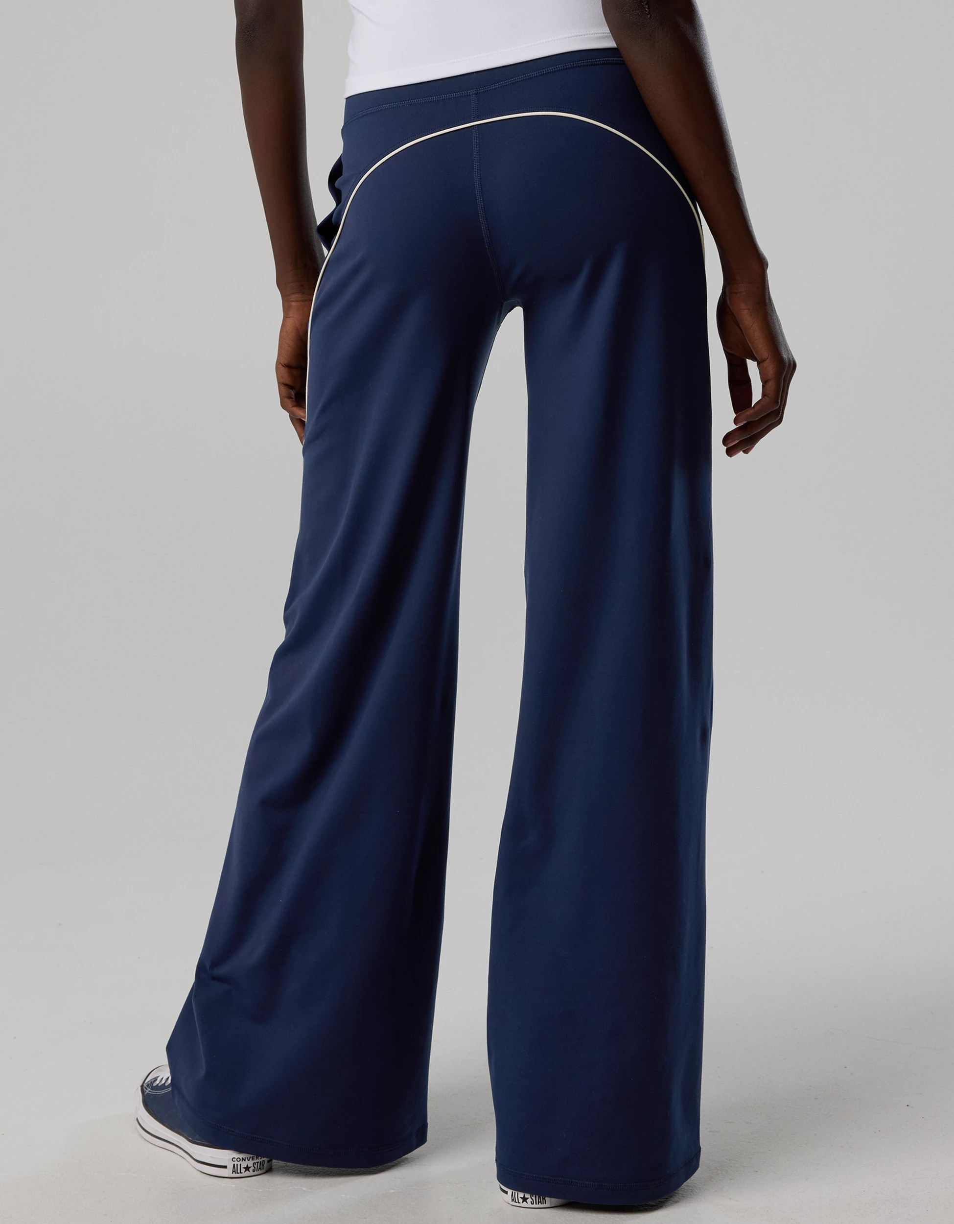 OFFLINE By Aerie The Hugger Piping Wide Leg Pant | Aerie