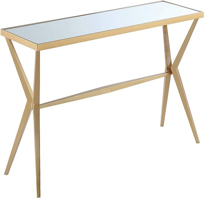 Convenience Concepts Saturn Console Table, Mirror / Gold Frame | Amazon (US)