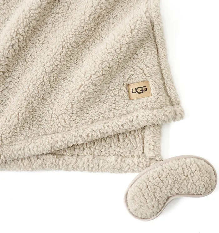 UGG® Original Faux Shearling Throw Blanket & Eye Mask Sleep Set | Nordstrom | Nordstrom