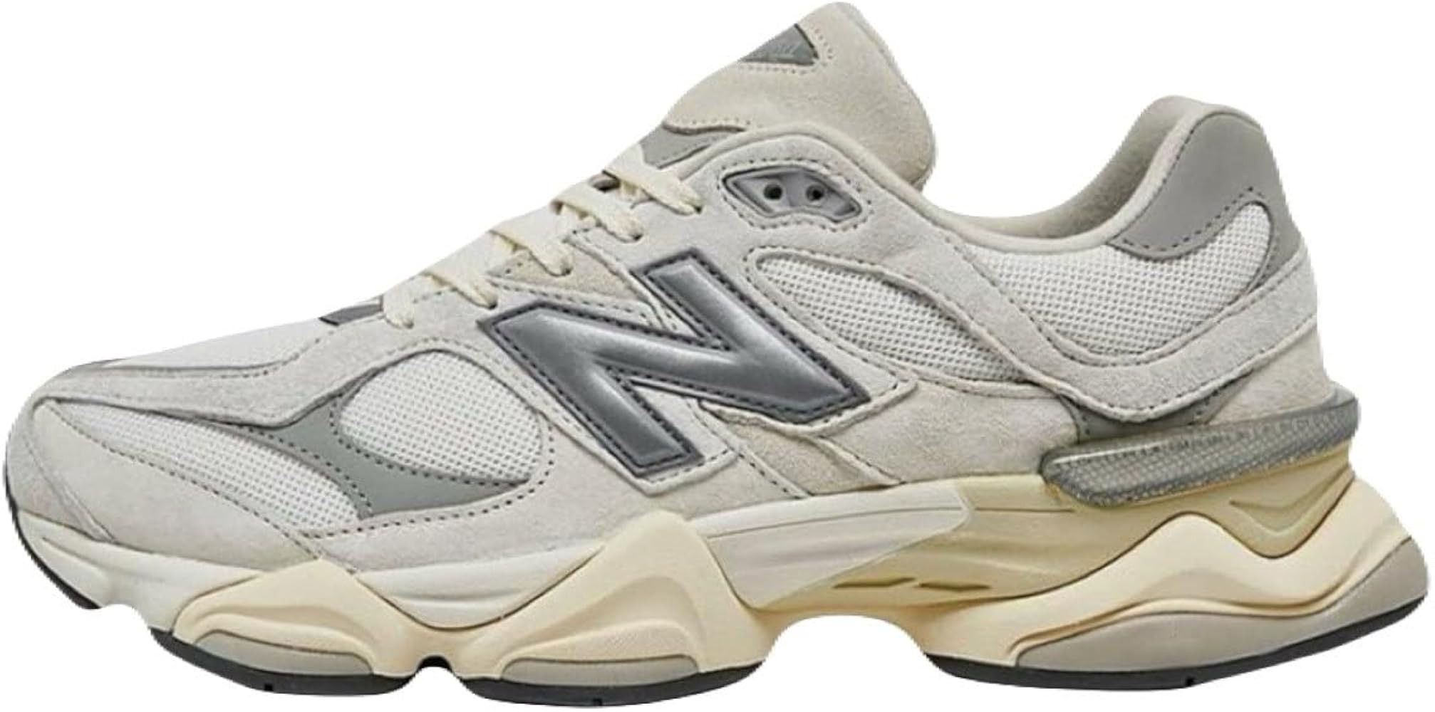 New Balance Women's 9060 Sneakers, White Grey, 9 Medium US | Amazon (US)