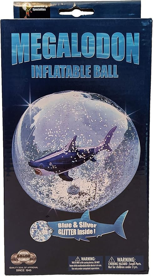 Universal Specialties Megalodon Inflatable Beach Ball Shark Swimming Pool Toy | Amazon (US)