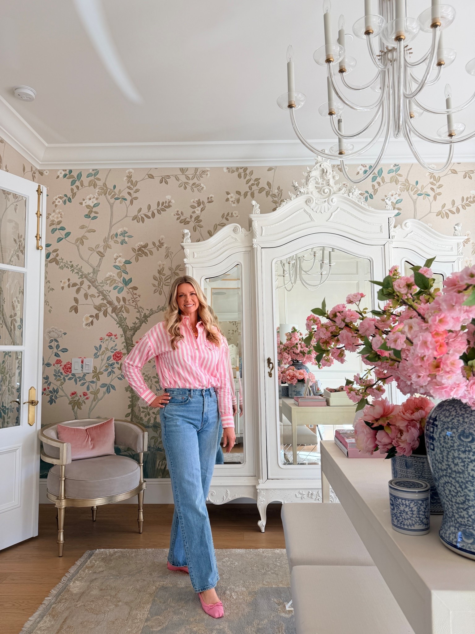 Pink striped shirt and some of my favorite straight jeans 

#LTKOver40 #LTKSaleAlert #LTKFindsUnder100