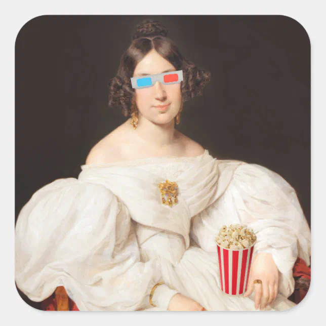 So Cool with 3D   Square Sticker | Zazzle | Zazzle