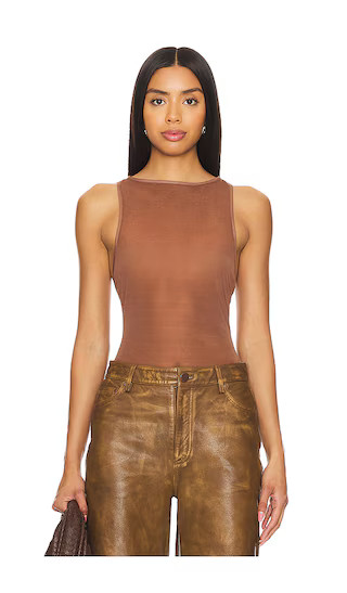 X Maggie Macdonald Claudia Top in Toffee Brown | Revolve Clothing (Global)