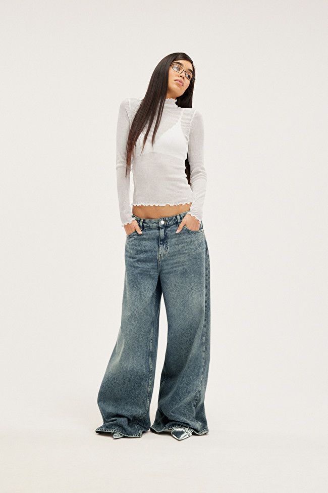 Giga low waist loose jeans | Monki