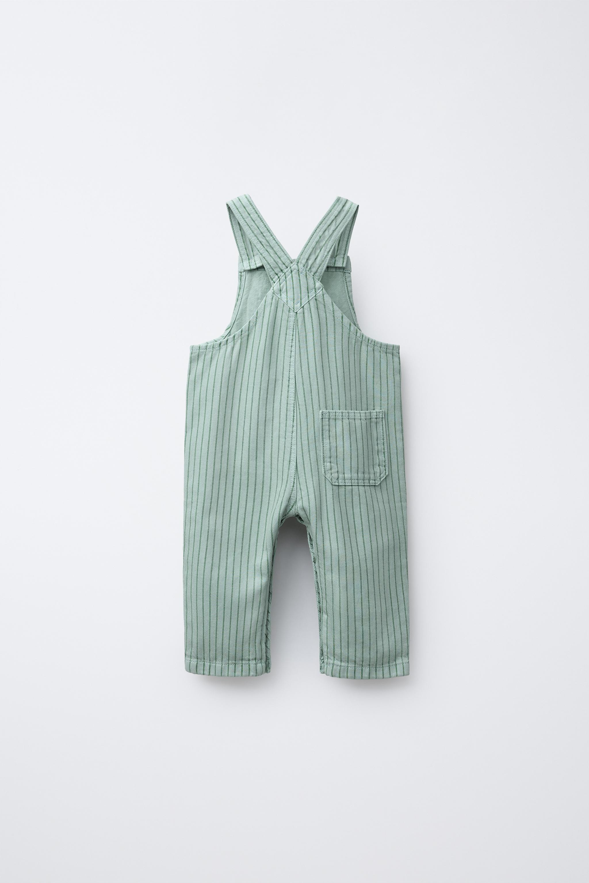 STRIPED TWILL DUNGAREES | Zara AU