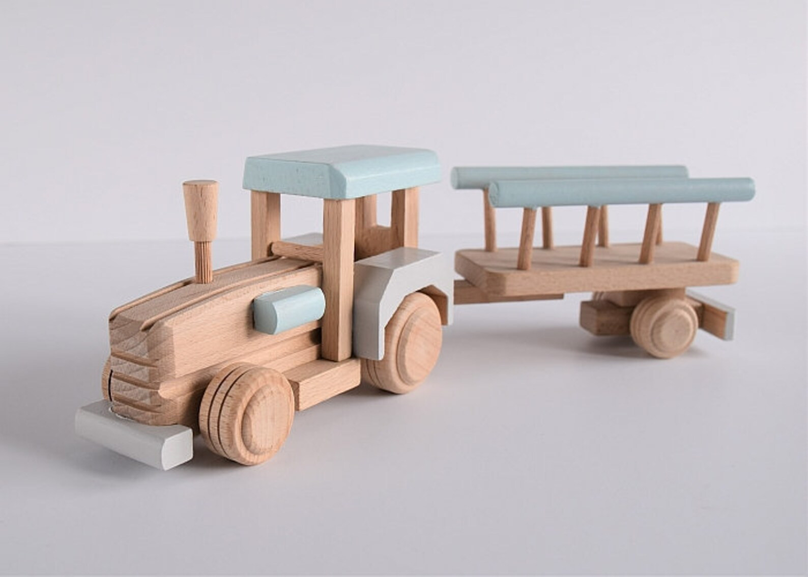 Wooden tractor with cart  Wooden nursery decor  Customized | Etsy | Etsy (US)