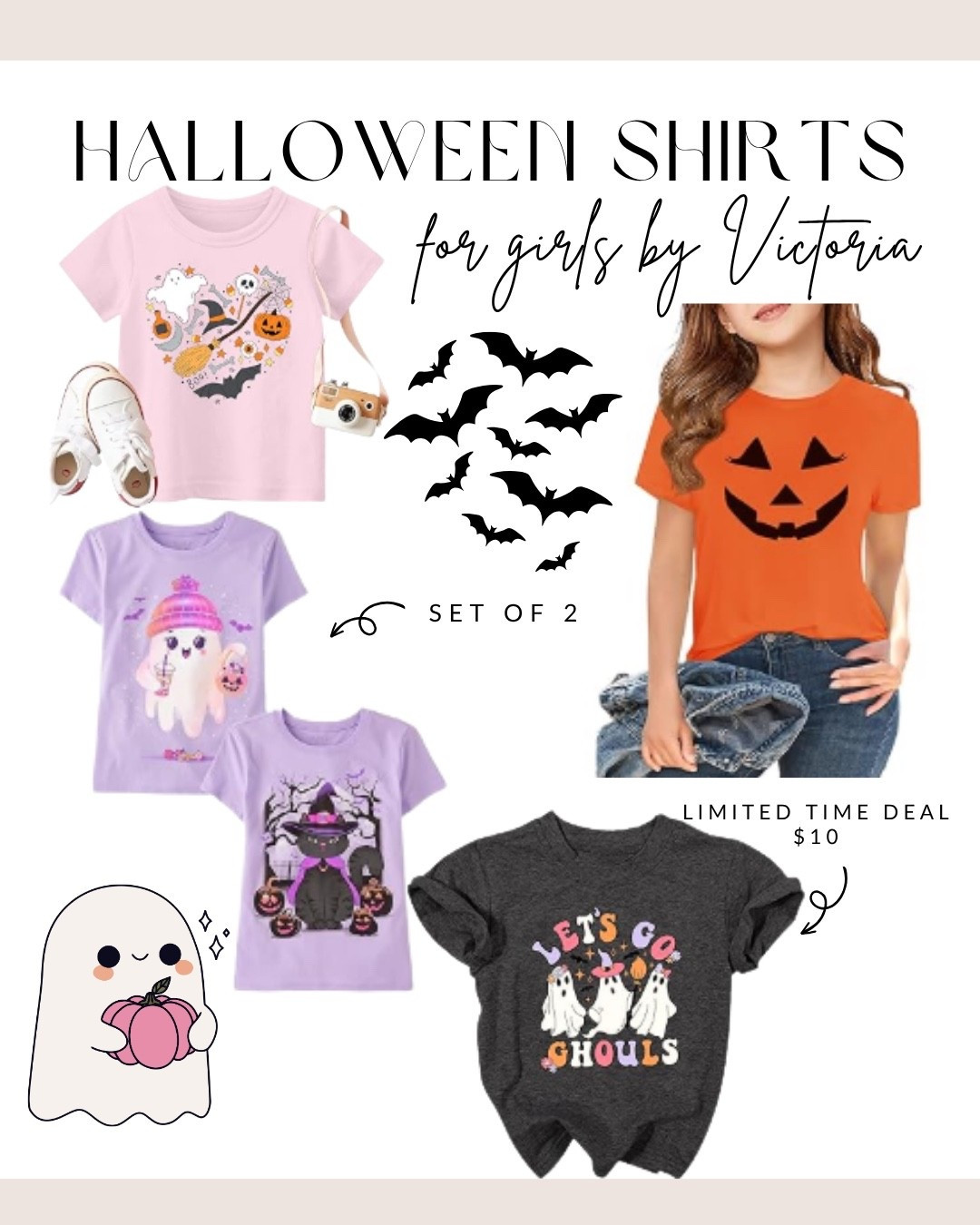 Halloween Graphic Shirts for Girls. Picked by 8 year old daughter, Victoria. Limited Time Deals! 

#LTKHalloween #LTKSeasonal #LTKKids