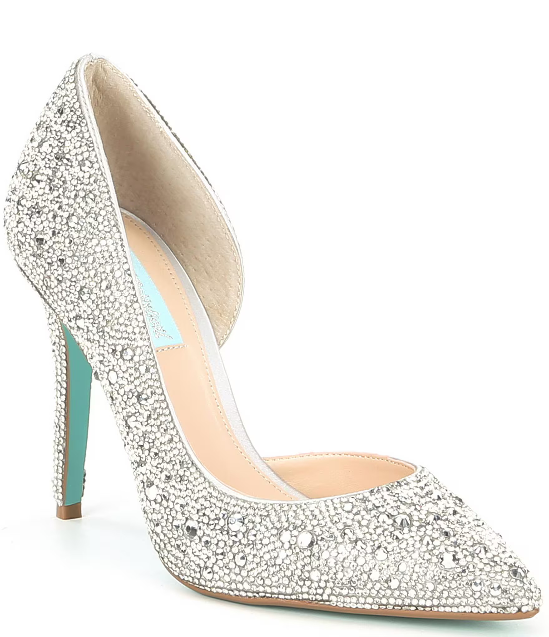 Blue by Betsey Johnson Hazil Jeweled d'Orsay Pointed Toe Stiletto Pumps | Dillards
