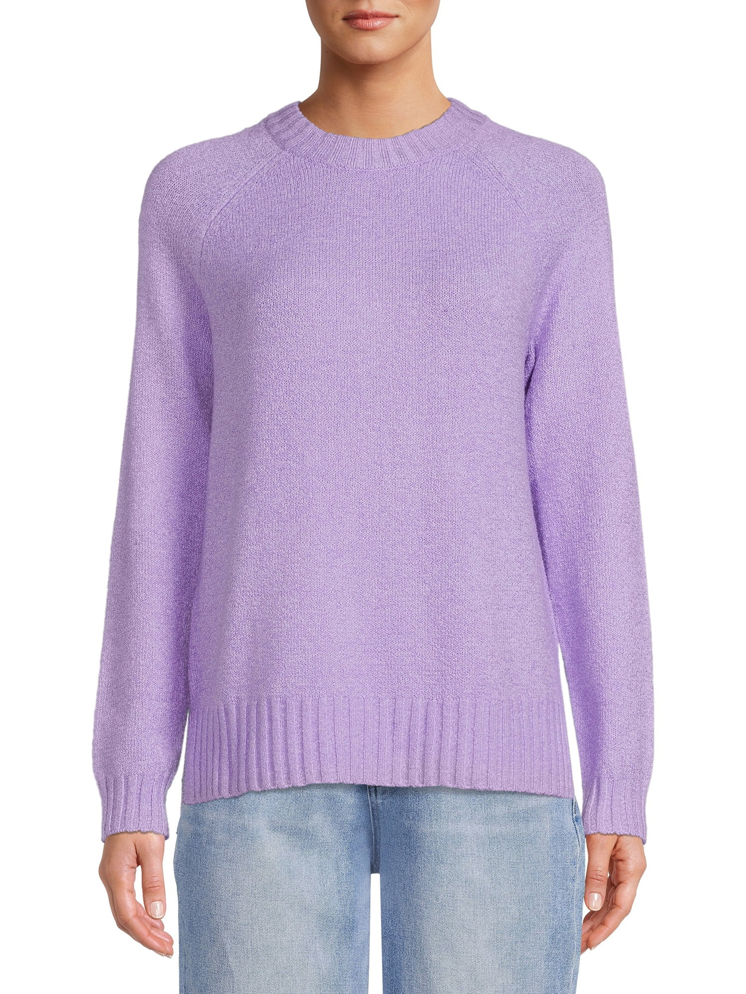 Time and Tru Women's Spongy Pullover Sweater | Walmart (US)