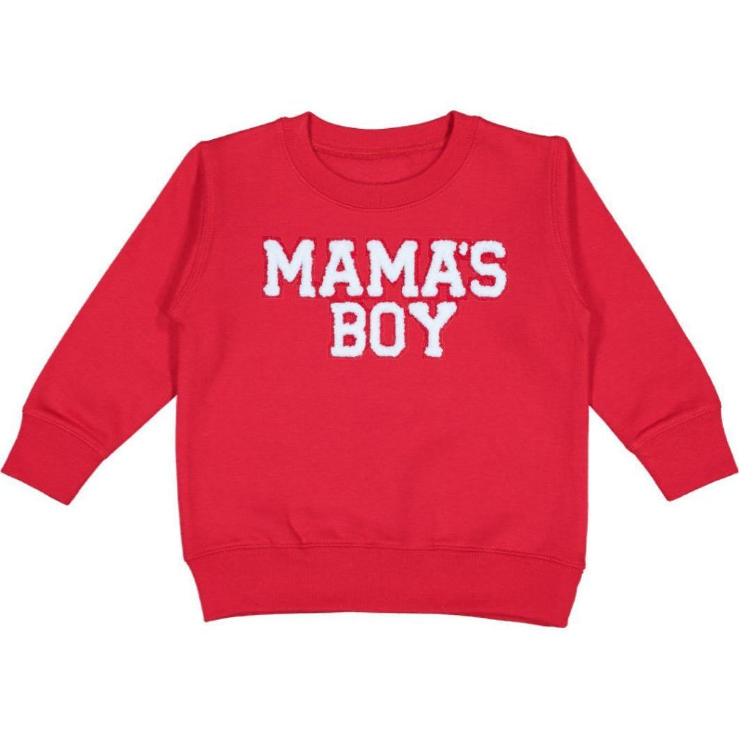 Mama's Boy Patch Valentine's Day Sweatshirt, Red | Maisonette