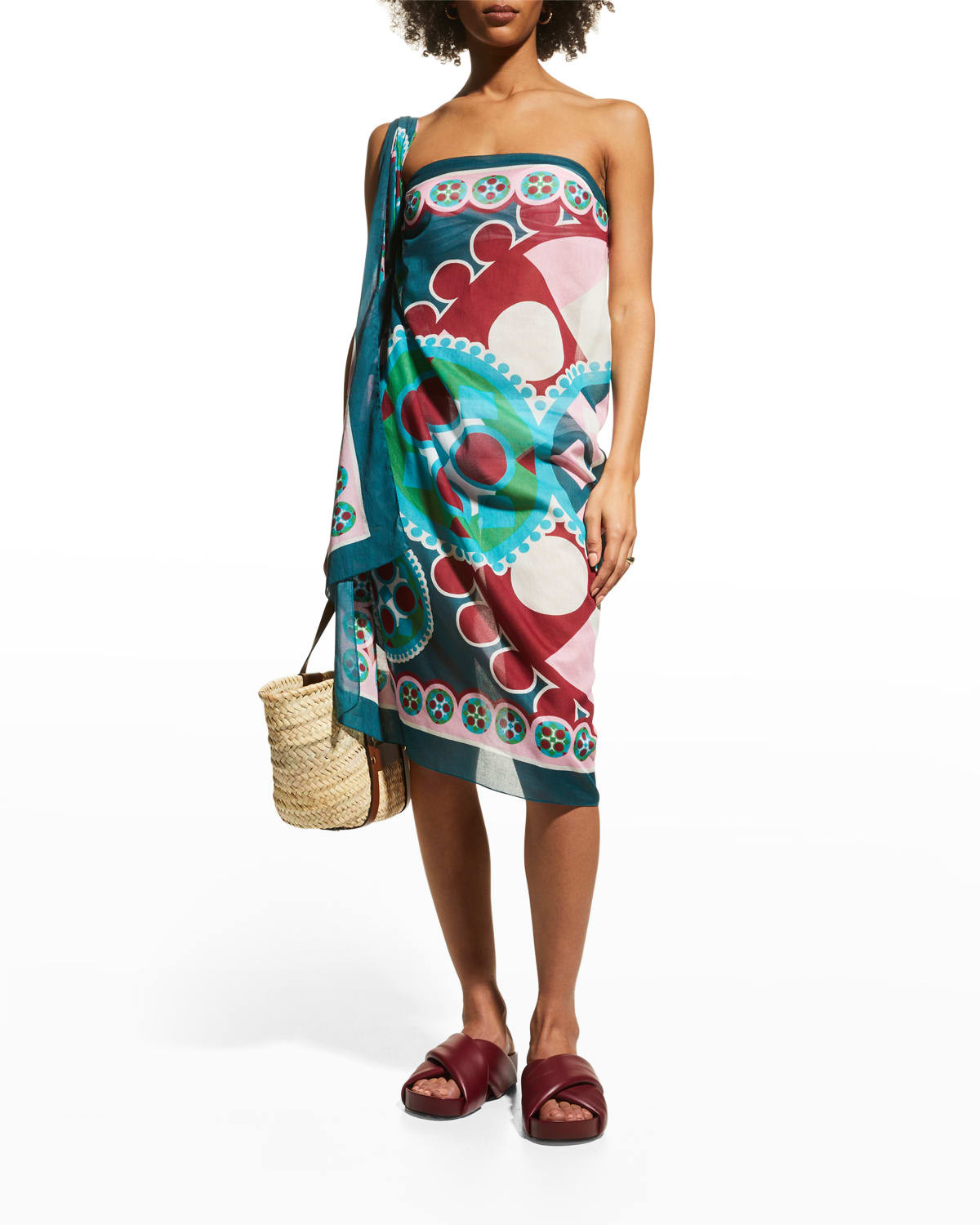 Placement Print Coverup Pareo | Neiman Marcus