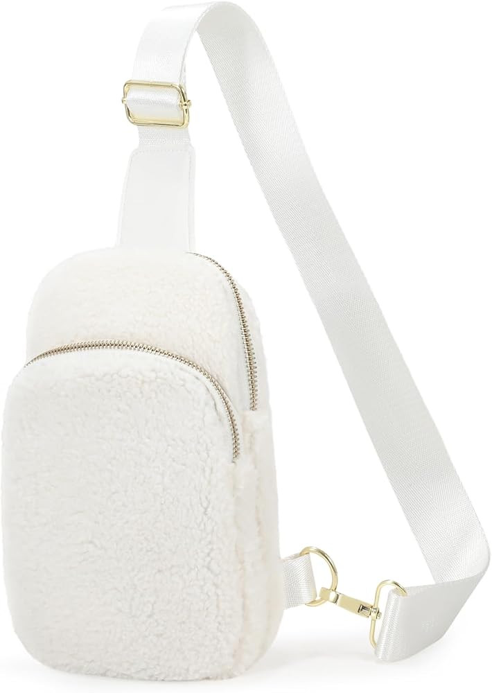 2024 Sling Bag for Women, Leather Fanny Pack with Adjustable Strap, Chest Bag Crossbody Bag for T... | Amazon (US)