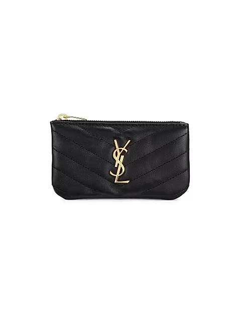 Logo Matelassé Leather Coin Purse-On-Keychain | Saks Fifth Avenue