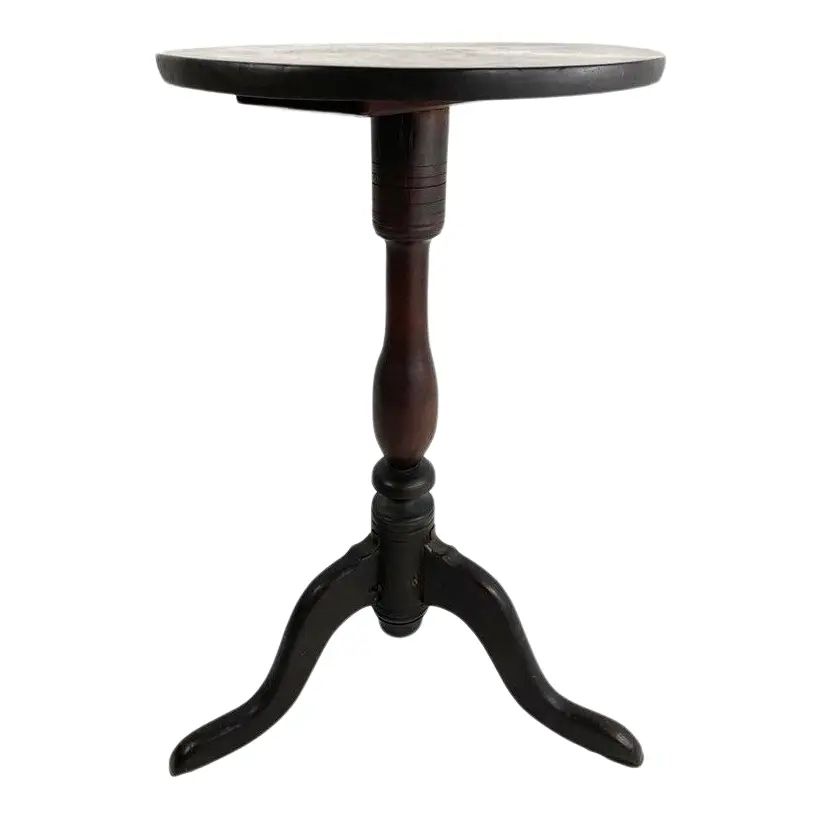 18th Century New England Candle Stand Occasional Table | Chairish