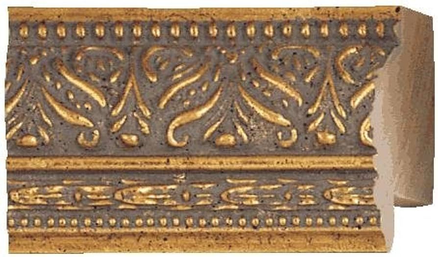 CountryArtHouse Picture Frame Moulding (Wood) 18ft Bundle - Ornate Gold Finish - 1.375" Width - 9... | Amazon (US)