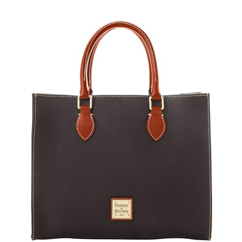 Dooney & Bourke Women's Janine Satchel in Pebble Grain Leather, Large Handbag with Adjustable & Detachable Shoulder Strap, Black | Amazon (US)