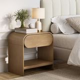 Mid-Century Wood Arched Nightstand | Nathan James