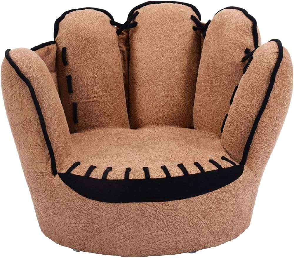 Costzon Kids Couch with Solid Wood Frame & Baseball Glove Design, Children Armchair for Play Room... | Amazon (US)
