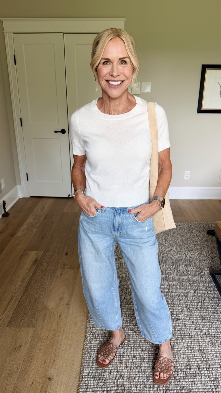 Target has nailed the barrel pant for this season. The style and fit is on point so cute with sandals, boots, and sneakers.  Not a lot of stretch so go with your true size!  These will be on repeat this season!!!

#LTKgrwm #LTKootd #LTKOver40