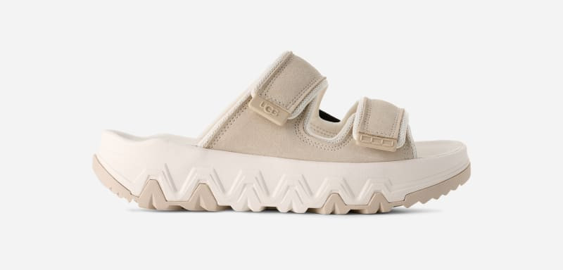 UGG® Women's CapTrail Strap Slide Recycled Materials/Textile Sandals in Light Beige, Size 8.5 | UGG (US)