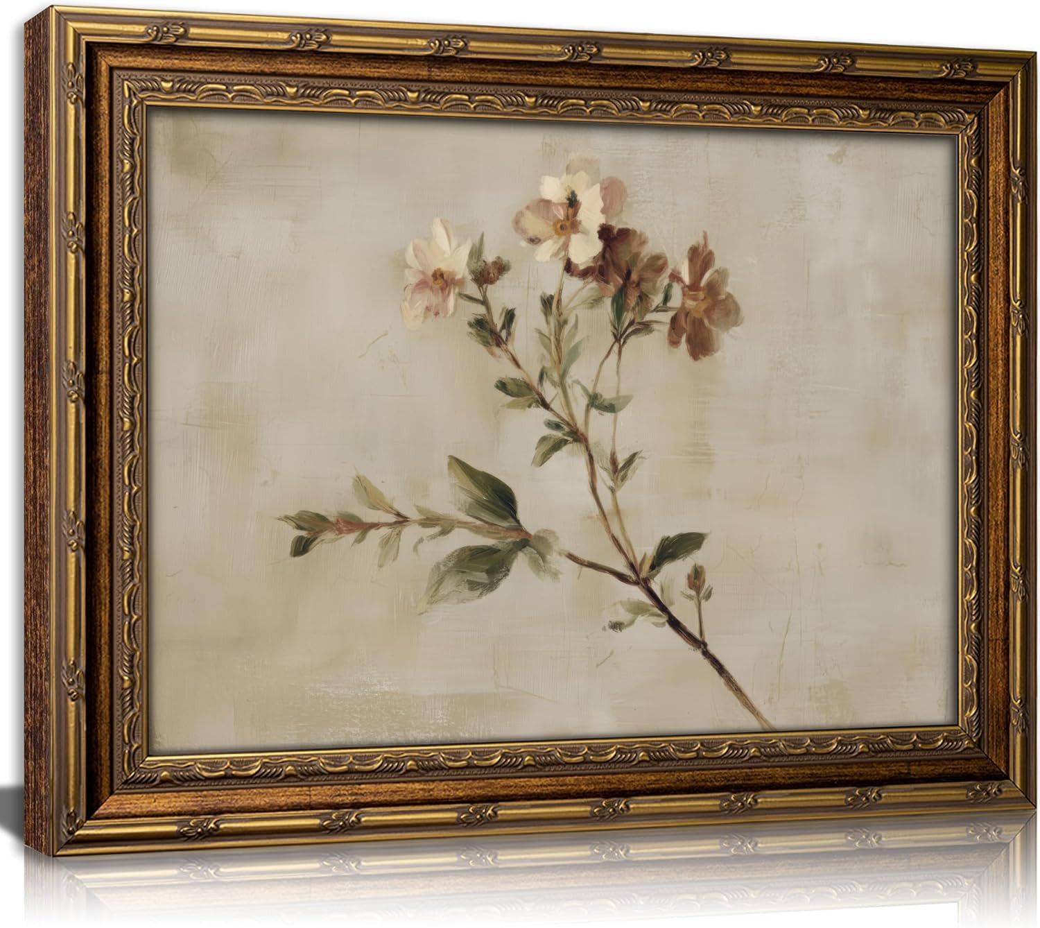 Vintage Botanical Framed Wall Art Neutral Floral Decor 11x9 | Amazon (US)