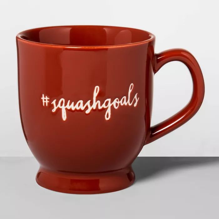 16oz Stoneware Squash Goals Footed Mug Red ?  - Opalhouse™ | Target