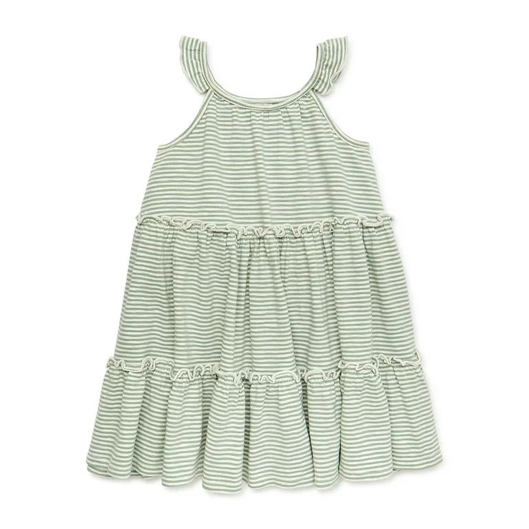 easy-peasy Toddler Girl Sleeveless Tiered Ruffle Dress, Sizes 12M-5T - Walmart.com | Walmart (US)