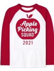 Unisex Kids Matching Family Long Sleeve Apple Picking Graphic Tee | The Children's Place | The Children's Place