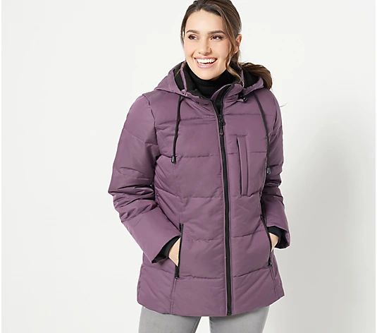 Arctic Expedition Horizontal Quilted Down Coat | QVC