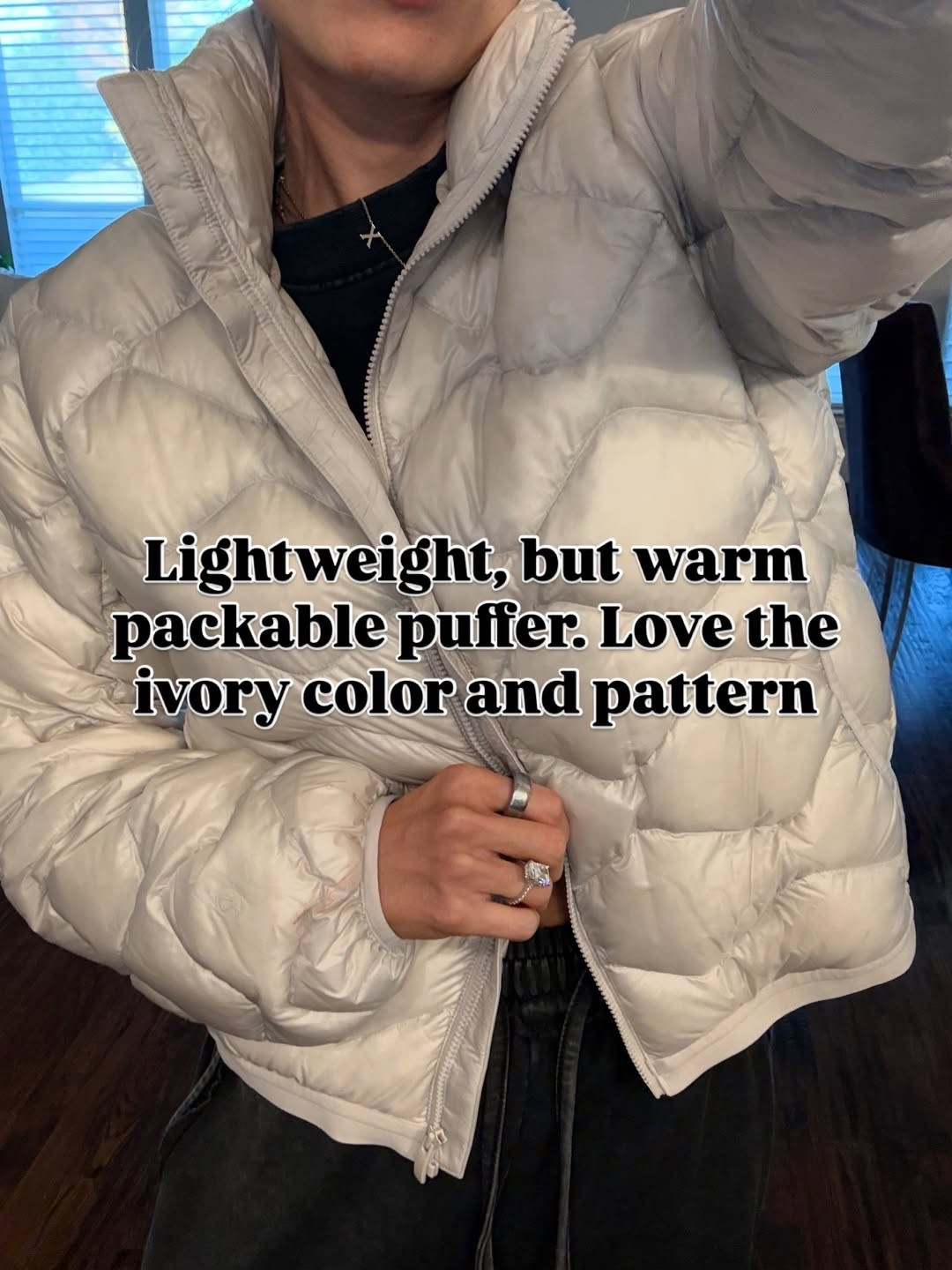 Lightweight packable puffer jacket love the icy white color! Wearing smallest size 

#LTKPetite #LTKGiftGuide #LTKFindsUnder100