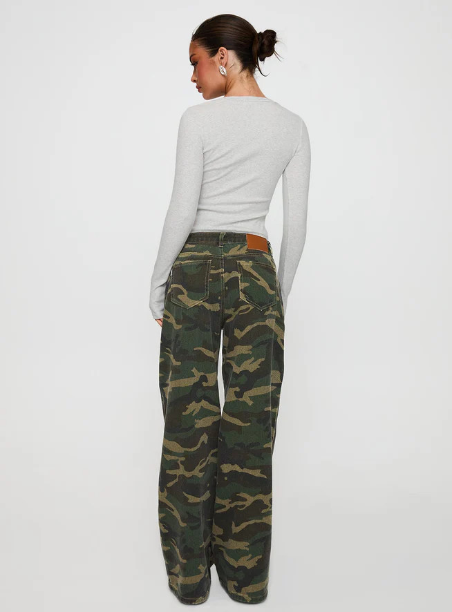 Briony Jeans Camouflage | Princess Polly US