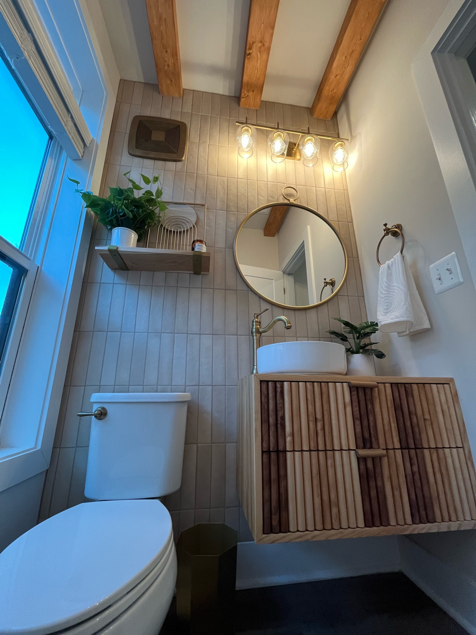 Powder Room Reveal!

The One Room Challenge is complete and I’m soo proud of this transformation. 

Projects include DIY Faux Beams, a Tile Wall, building my own floating vanity, and changing out all the fixtures. 

#LTKhome