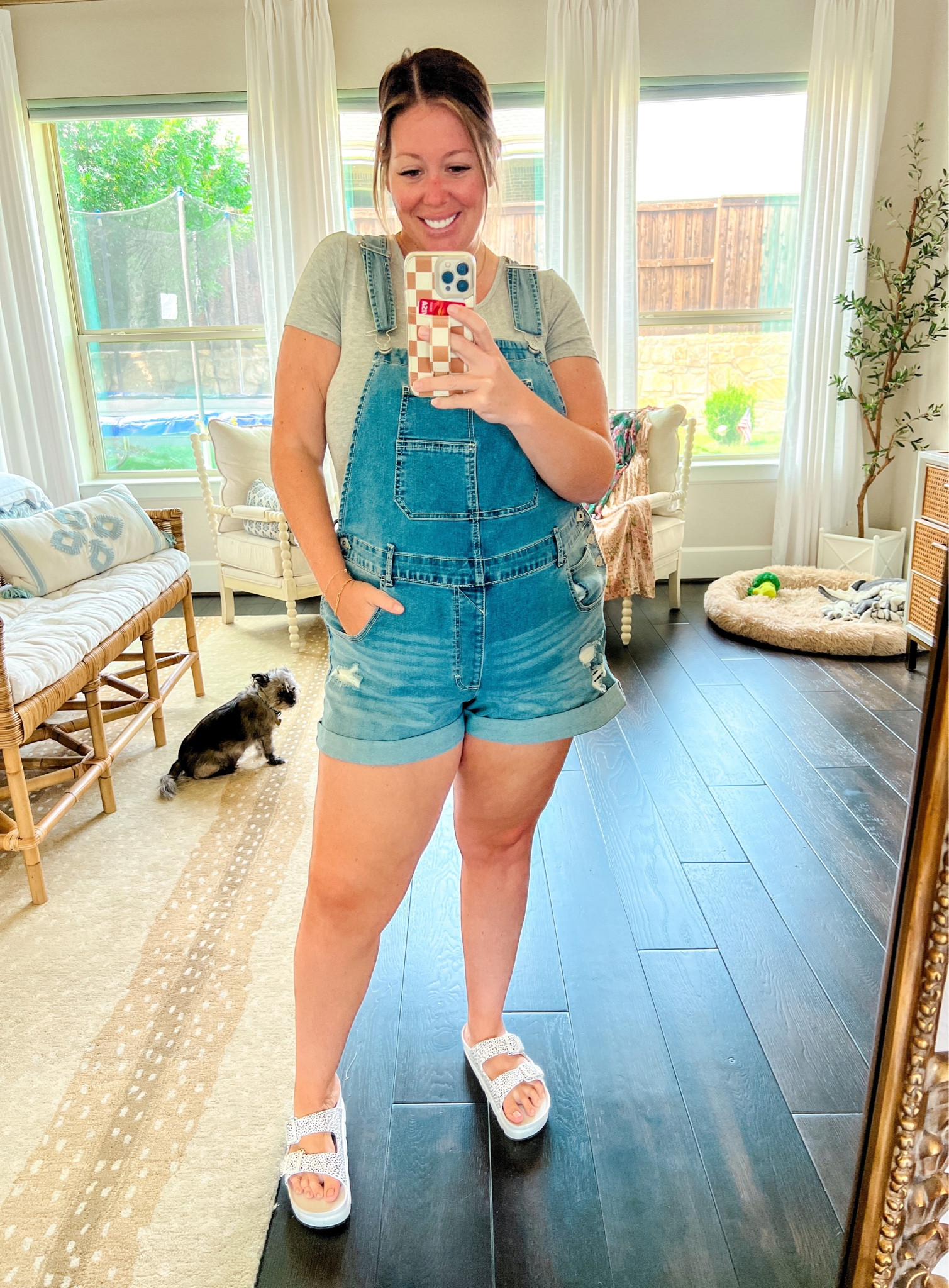 Overalls best sale shorts walmart