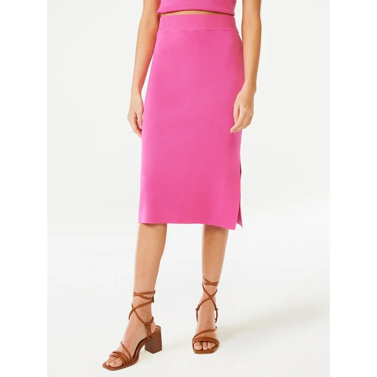 Free Assembly Women's Straight Midi Sweater Skirt | Walmart (US)