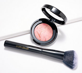 Laura Geller Blush-N-Brighten Baked Blush with Brush | QVC