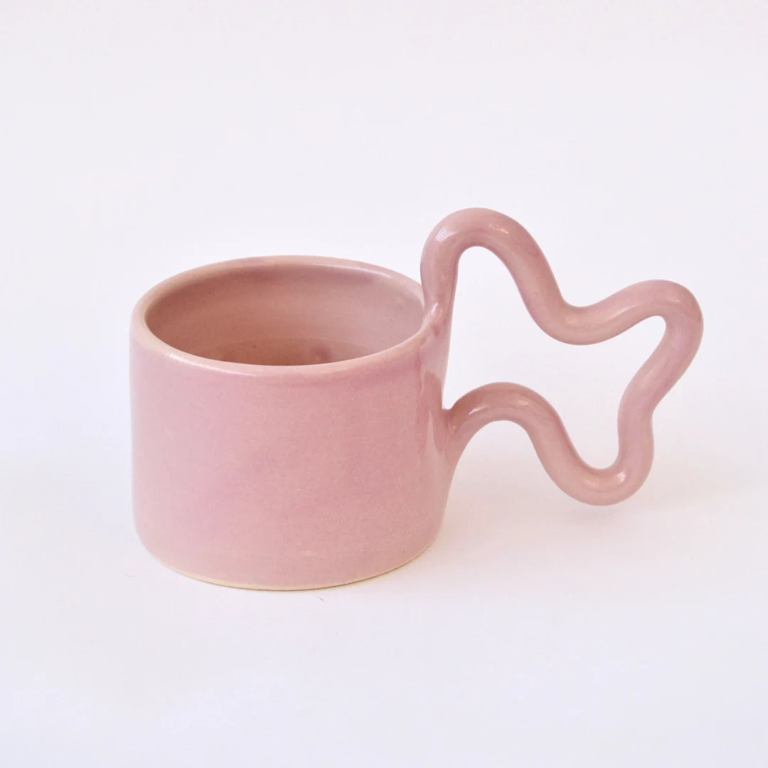 Lilac Handmade Ceramic Mug With Wiggle Handle - Etsy Canada | Etsy (US)