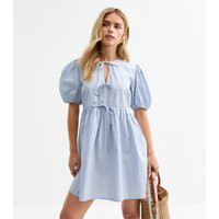 Women's Petite Blue Tie Front Mini Dress New Look | New Look (UK)