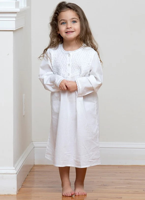 Sophia Cotton Dress - Jacaranda Living Little Girls White Dresses | Jacaranda Living