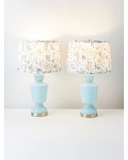 2pk 26in Glass Floral Shade Table Lamps | HomeGoods